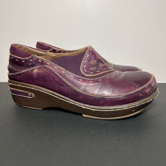 Womens SPRING STEP L'Artiste Burbank Purple Slip On Clogs / Size 7.5-8 EU 38 - Picture 1 of 8